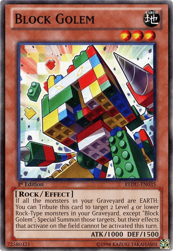 Block Golem - REDU-EN035 Common 1st Edition