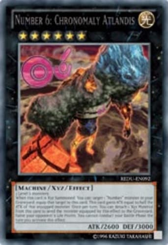 Number 6: Chronomaly Atlandis - REDU-EN092 Secret Rare 1st Edition