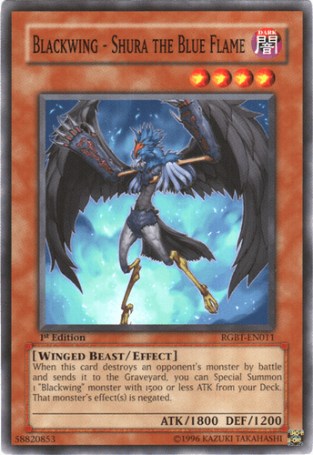 Blackwing - Shura the Blue Flame - RGBT-EN011 Common 1st Edition