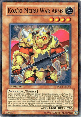 Koa'ki Meiru War Arms - RGBT-EN081 Super Rare 1st Edition