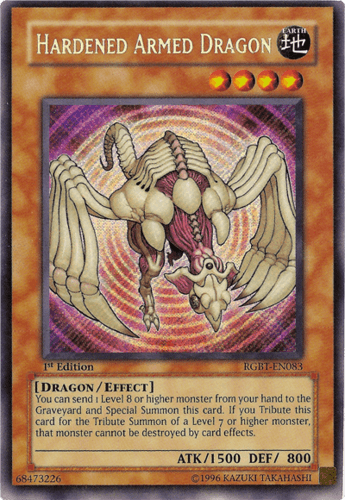 Hardened Armed Dragon - RGBT-EN083 Secret Rare 1st Edition