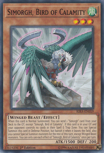 Simorgh, Bird of Calamity - RIRA-EN019 Common 1st Edition