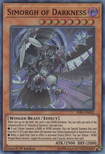 Simorgh of Darkness - RIRA-EN022 Super Rare 1st Edition