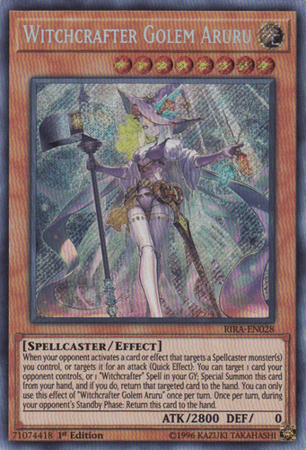 Witchcrafter Golem Aruru - RIRA-EN028 Secret Rare 1st Edition