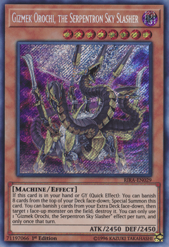 Gizmek Orochi, the Serpentron Sky Slasher - RIRA-EN029 Secret Rare Unlimited
