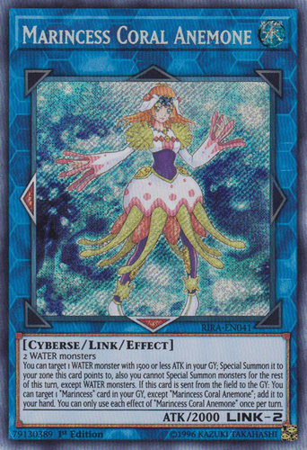 Marincess Coral Anemone - RIRA-EN041 Secret Rare 1st Edition