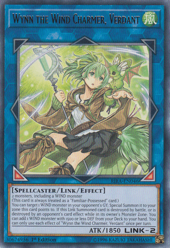 Wynn the Wind Charmer, Verdant - RIRA-EN046 Rare 1st Edition