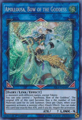 Apollousa, Bow of the Goddess - RIRA-EN048 Secret Rare 1st Edition