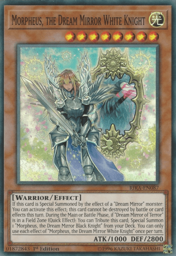 Morpheus, the Dream Mirror White Knight - RIRA-EN087 Super Rare 1st Edition