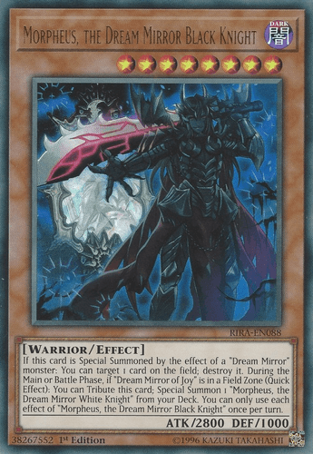 Morpheus, the Dream Mirror Black Knight - RIRA-EN088 Ultra Rare 1st Edition