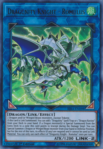 Dragunity Knight - Romulus - RIRA-EN098 Ultra Rare Unlimited