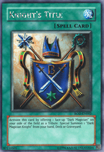 Knight's Title - ROD-EN002 Secret Rare Unlimited