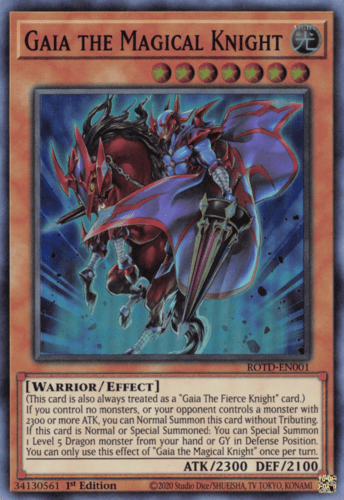 Gaia the Magical Knight - ROTD-EN001 Super Rare 1st Edition