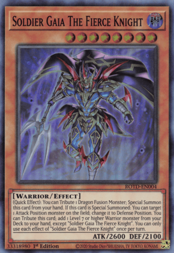 Soldier Gaia the Fierce Knight - ROTD-EN004 Super Rare 1st Edition