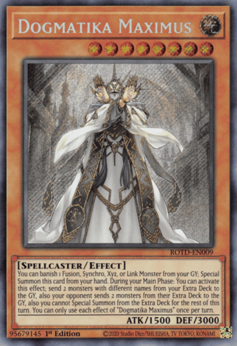 Dogmatika Maximus - ROTD-EN009 Secret Rare 1st Edition