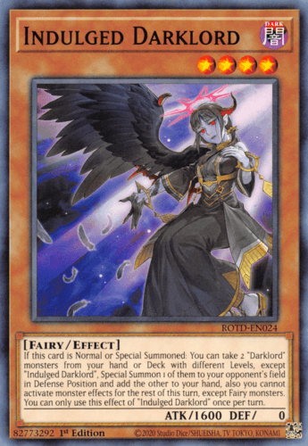 Indulged Darklord - ROTD-EN024 Common 1st Edition