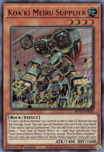 Koa'ki Meiru Supplier - ROTD-EN030 Ultra Rare 1st Edition