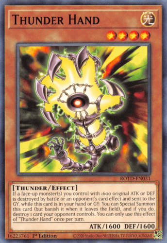 Thunder Hand - ROTD-EN031 Common 1st Edition