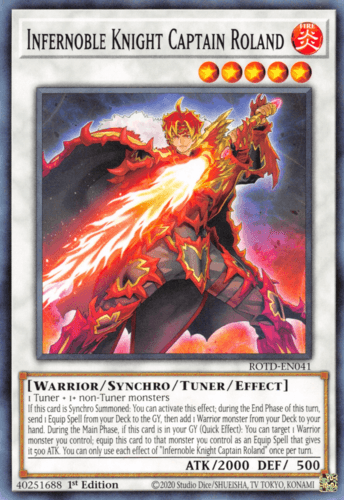 Infernoble Knight Captain Roland - ROTD-EN041 Common 1st Edition