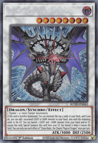Chaos Ruler, the Chaotic Magical Dragon - ROTD-EN043 Secret Rare 1st Edition