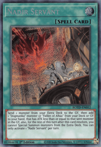 Nadir Servant - ROTD-EN052 Secret Rare 1st Edition