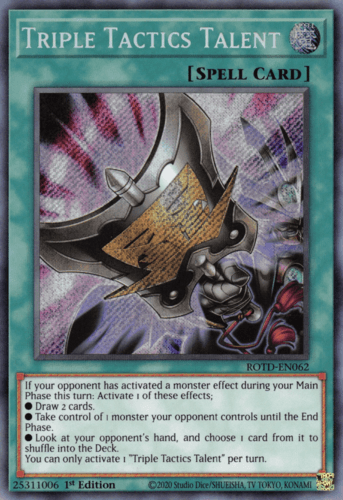 Triple Tactics Talent - ROTD-EN062 Secret Rare 1st Edition
