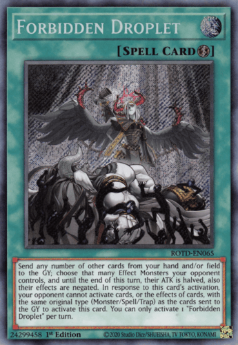 Forbidden Droplet - ROTD-EN065 Secret Rare 1st Edition
