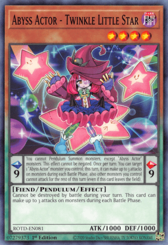 Abyss Actor - Twinkle Little Star - ROTD-EN081 Common 1st Edition