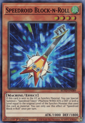 Speedroid Block-n-Roll - ROTD-EN089 Super Rare 1st Edition