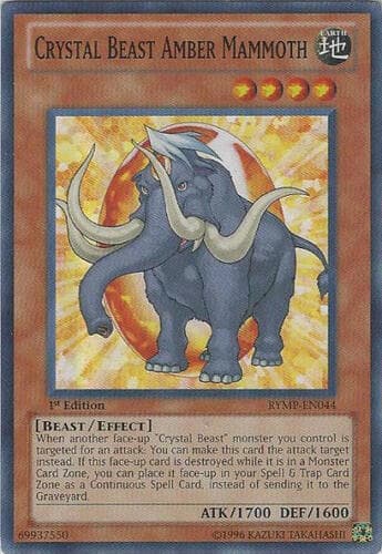 Crystal Beast Amber Mammoth - RYMP-EN044 Super Rare Unlimited