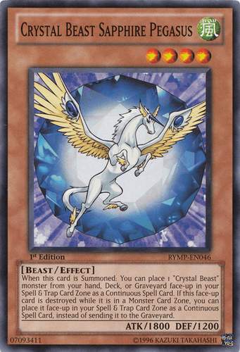 Crystal Beast Sapphire Pegasus - RYMP-EN046 Common 1st Edition