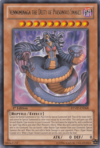 Vennominaga the Deity of Poisonous Snakes - RYMP-EN068 Rare Unlimited