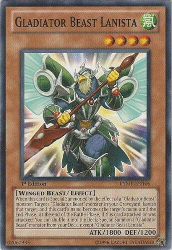 Gladiator Beast Lanista - RYMP-EN106 Common 1st Edition