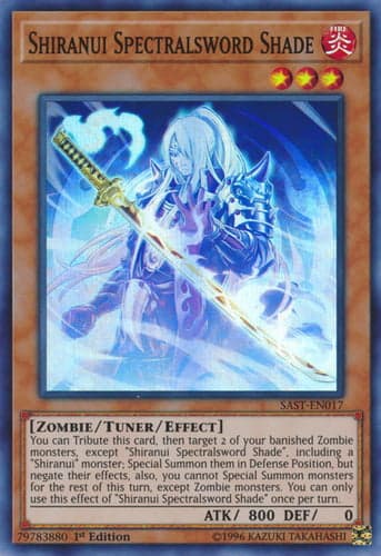 Shiranui Spectralsword Shade - SAST-EN017 Super Rare Unlimited