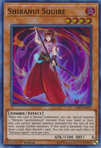 Shiranui Squire - SAST-EN019 Super Rare 1st Edition