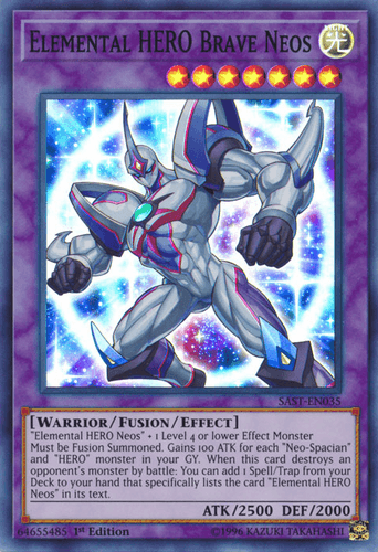 Elemental HERO Brave Neos - SAST-EN035 Super Rare Unlimited