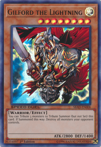 Gilford the Lightning - SBAD-EN008 Ultra Rare 1st Edition