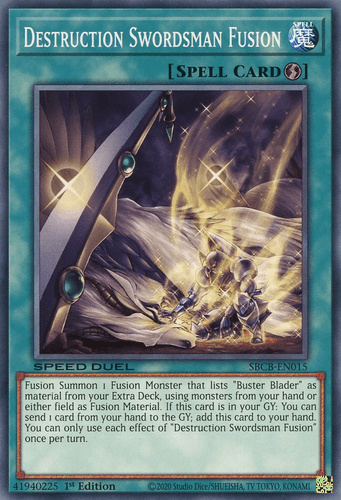 Destruction Swordsman Fusion - SBCB-EN015 Common 1st Edition