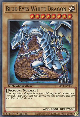 Blue-Eyes White Dragon - SBCB-EN087 Common 1st Edition