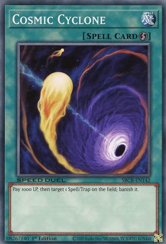 Cosmic Cyclone - SBCB-EN142 Secret Rare 1st Edition