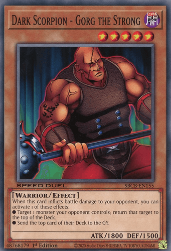 Dark Scorpion - Gorg the Strong - SBCB-EN155 Common 1st Edition