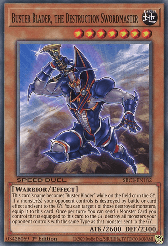 Buster Blader, the Destruction Swordmaster - SBCB-EN182 Common 1st Edition
