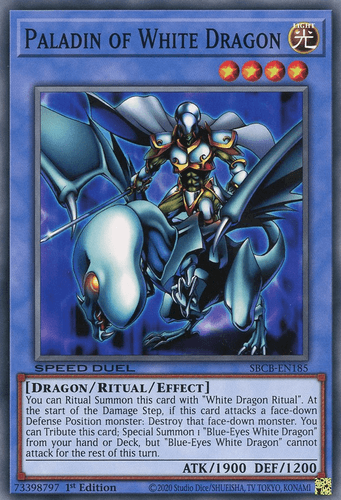 Paladin of White Dragon - SBCB-EN185 Common 1st Edition