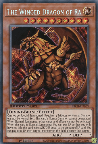 The Winged Dragon of Ra - SBCB-EN203 Secret Rare 1st Edition