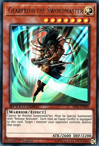 Gearfried the Swordmaster - SBSC-EN009 Ultra Rare 1st Edition