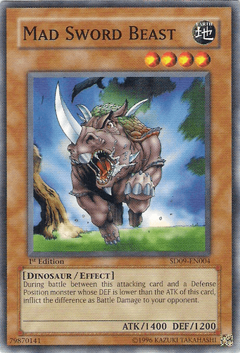 Mad Sword Beast - SD09-EN004 Common 1st Edition