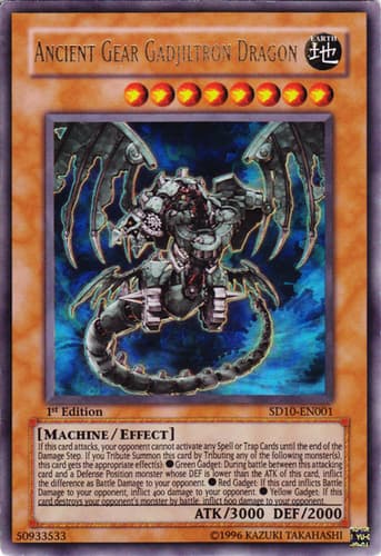 Ancient Gear Gadjiltron Dragon - SD10-EN001 Ultra Rare Unlimited