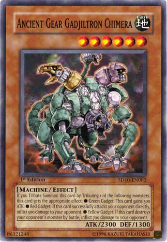 Ancient Gear Gadjiltron Chimera - SD10-EN002 Common 1st Edition