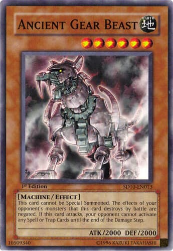Ancient Gear Beast - SD10-EN013 Common 1st Edition