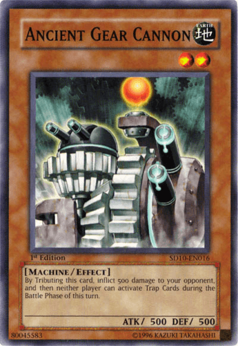 Ancient Gear Cannon - SD10-EN016 Common 1st Edition